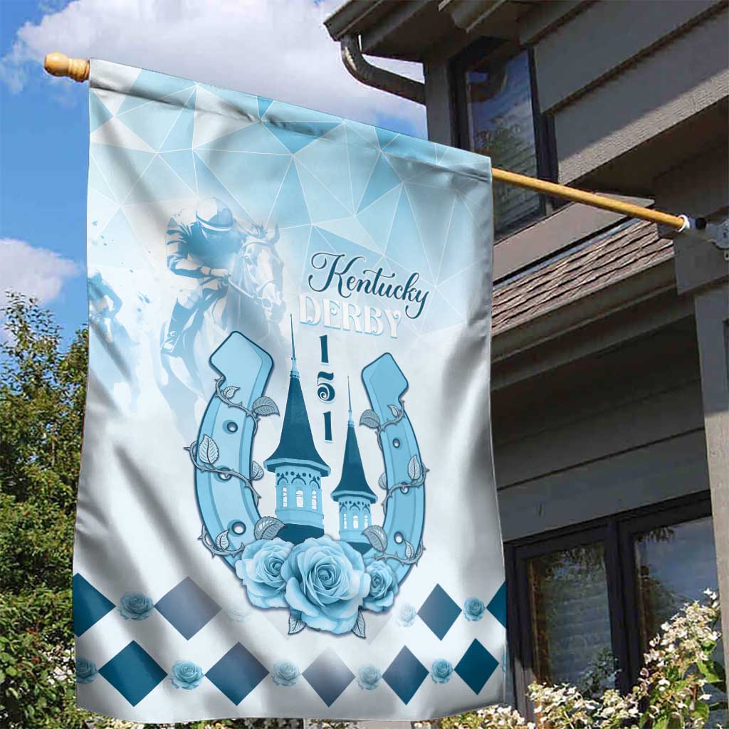 Kentucky Horse Racing Garden Flag 151st Anniversary Blue Version LT05
