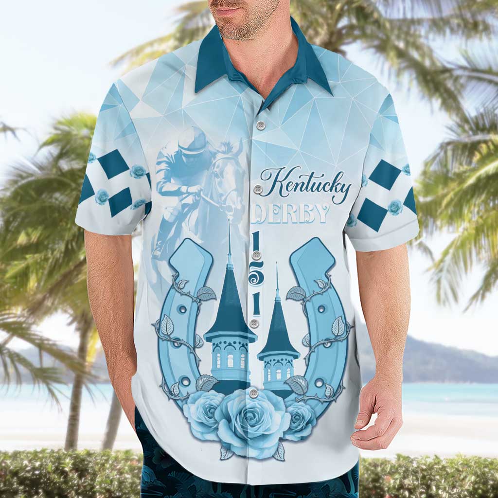 Kentucky Horse Racing Hawaiian Shirt 151st Anniversary Blue Version LT05