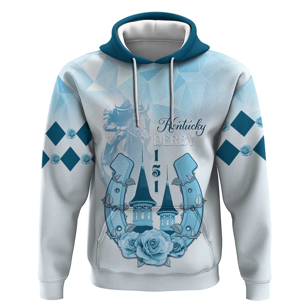 Kentucky Horse Racing Hoodie 151st Anniversary Blue Version LT05