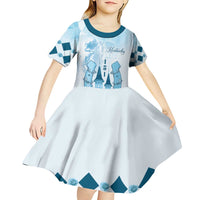 Kentucky Horse Racing Kid Short Sleeve Dress 151st Anniversary Blue Version LT05