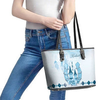 Kentucky Horse Racing Leather Tote Bag 151st Anniversary Blue Version LT05