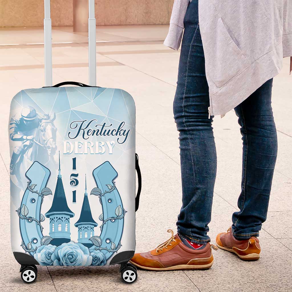 Kentucky Horse Racing Luggage Cover 151st Anniversary Blue Version LT05