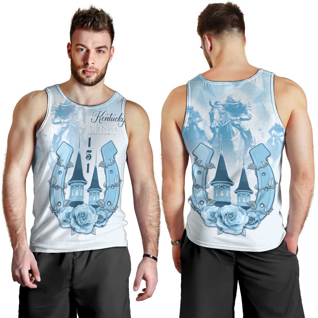 Kentucky Horse Racing Men Tank Top 151st Anniversary Blue Version LT05