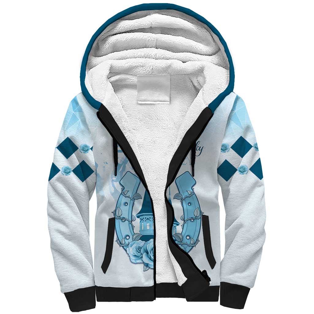 Kentucky Horse Racing Sherpa Hoodie 151st Anniversary Blue Version LT05