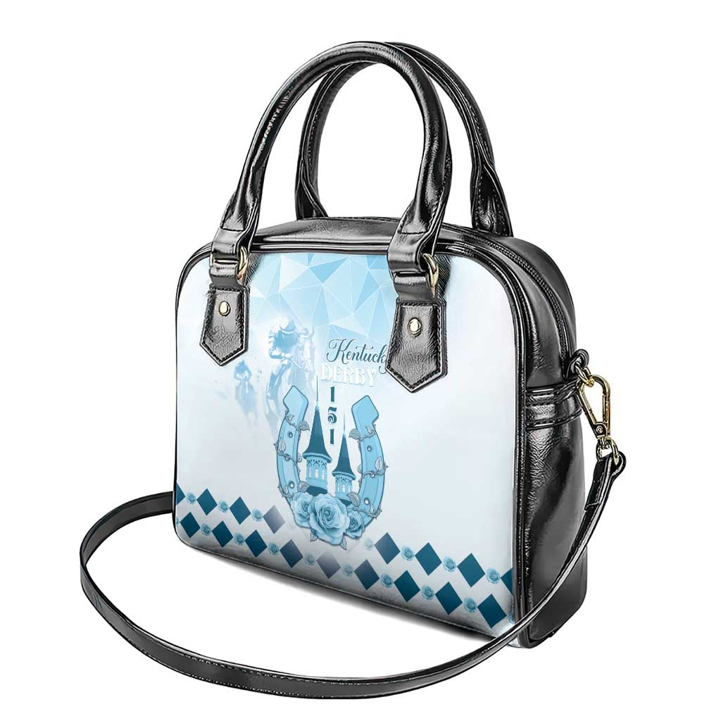 Kentucky Horse Racing Shoulder Handbag 151st Anniversary Blue Version LT05