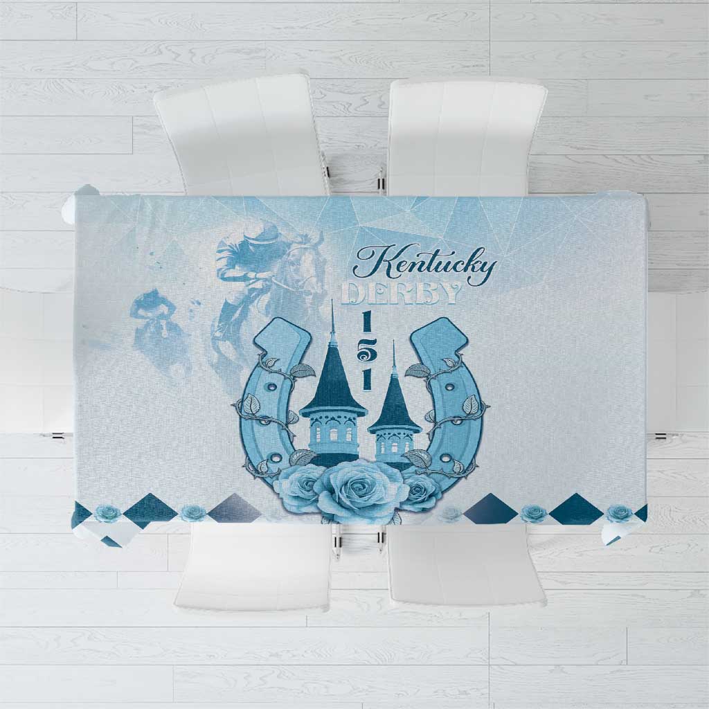 Kentucky Horse Racing Tablecloth 151st Anniversary Blue Version LT05
