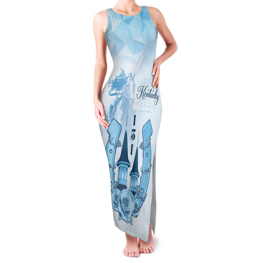 Kentucky Horse Racing Tank Maxi Dress 151st Anniversary Blue Version LT05