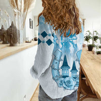 Kentucky Horse Racing Women Casual Shirt 151st Anniversary Blue Version LT05