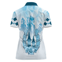 Kentucky Horse Racing Women Polo Shirt 151st Anniversary Blue Version LT05
