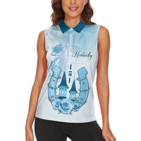 Kentucky Horse Racing Women Sleeveless Polo Shirt 151st Anniversary Blue Version LT05