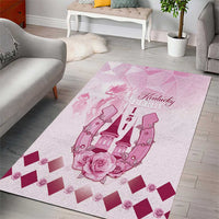 Kentucky Horse Racing Area Rug 151st Anniversary Pink Version LT05