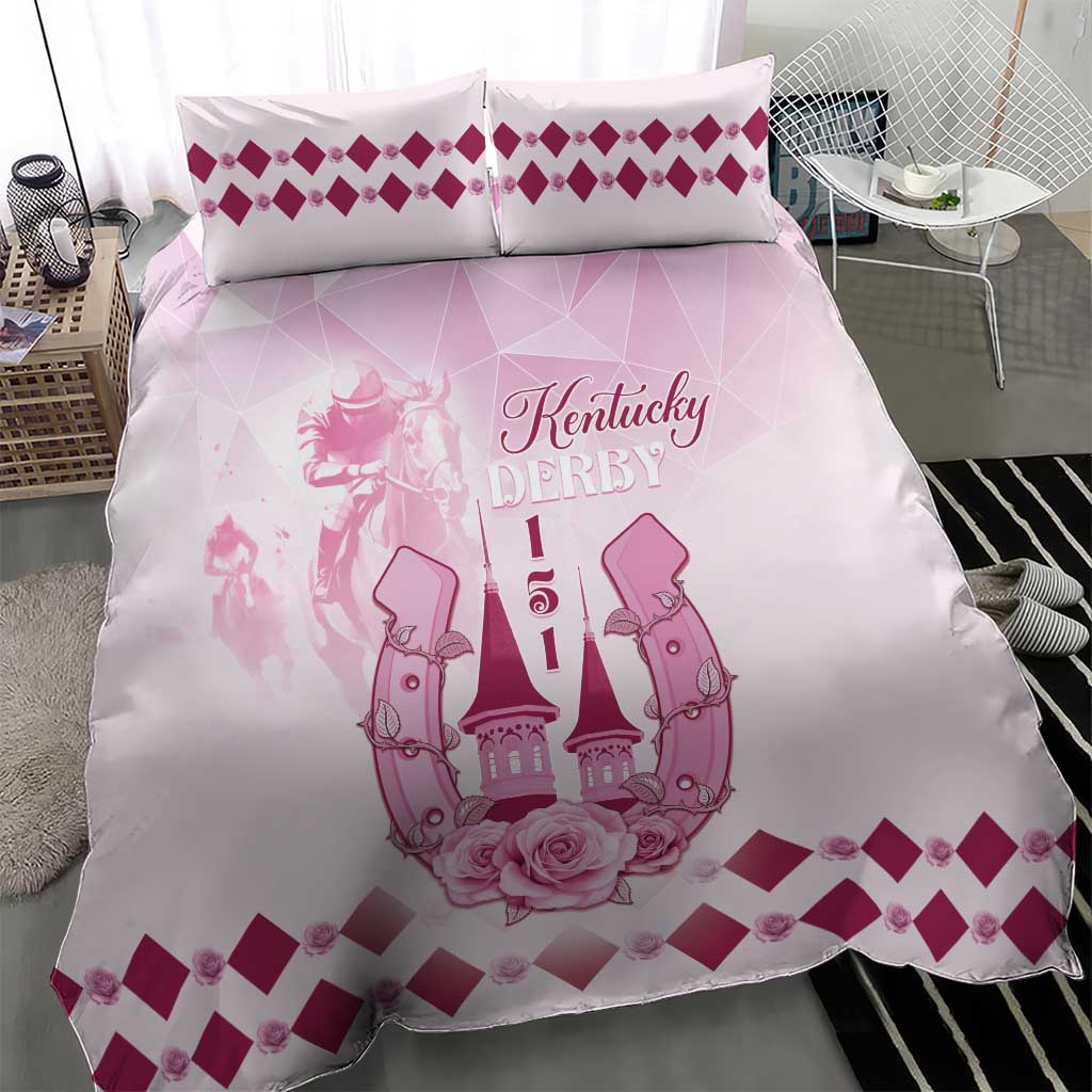 Kentucky Horse Racing Bedding Set 151st Anniversary Pink Version LT05