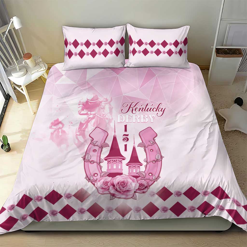 Kentucky Horse Racing Bedding Set 151st Anniversary Pink Version LT05