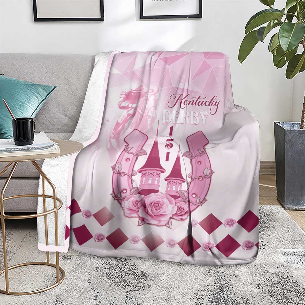 Kentucky Horse Racing Blanket 151st Anniversary Pink Version LT05