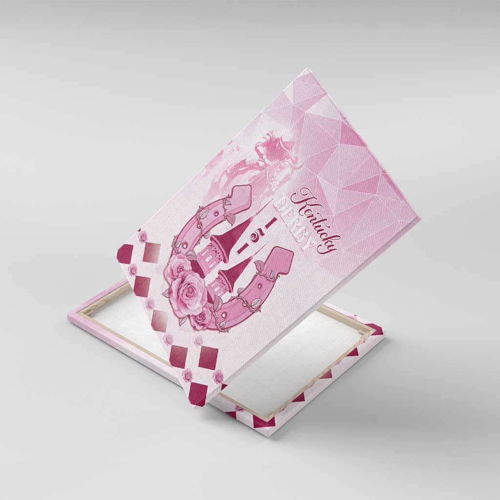 Kentucky Horse Racing Canvas Wall Art 151st Anniversary Pink Version LT05