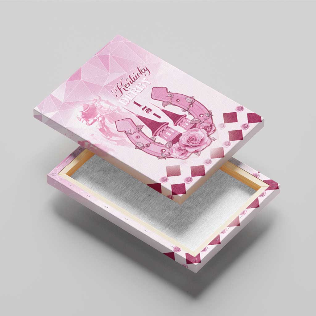 Kentucky Horse Racing Canvas Wall Art 151st Anniversary Pink Version LT05