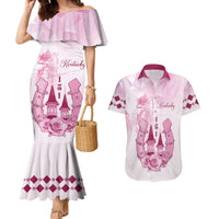 Kentucky Horse Racing Couples Matching Mermaid Dress and Hawaiian Shirt 151st Anniversary Pink Version LT05