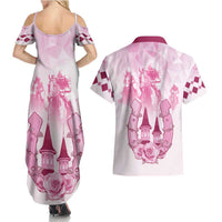 Kentucky Horse Racing Couples Matching Summer Maxi Dress and Hawaiian Shirt 151st Anniversary Pink Version LT05