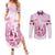 Kentucky Horse Racing Couples Matching Summer Maxi Dress and Long Sleeve Button Shirt 151st Anniversary Pink Version LT05