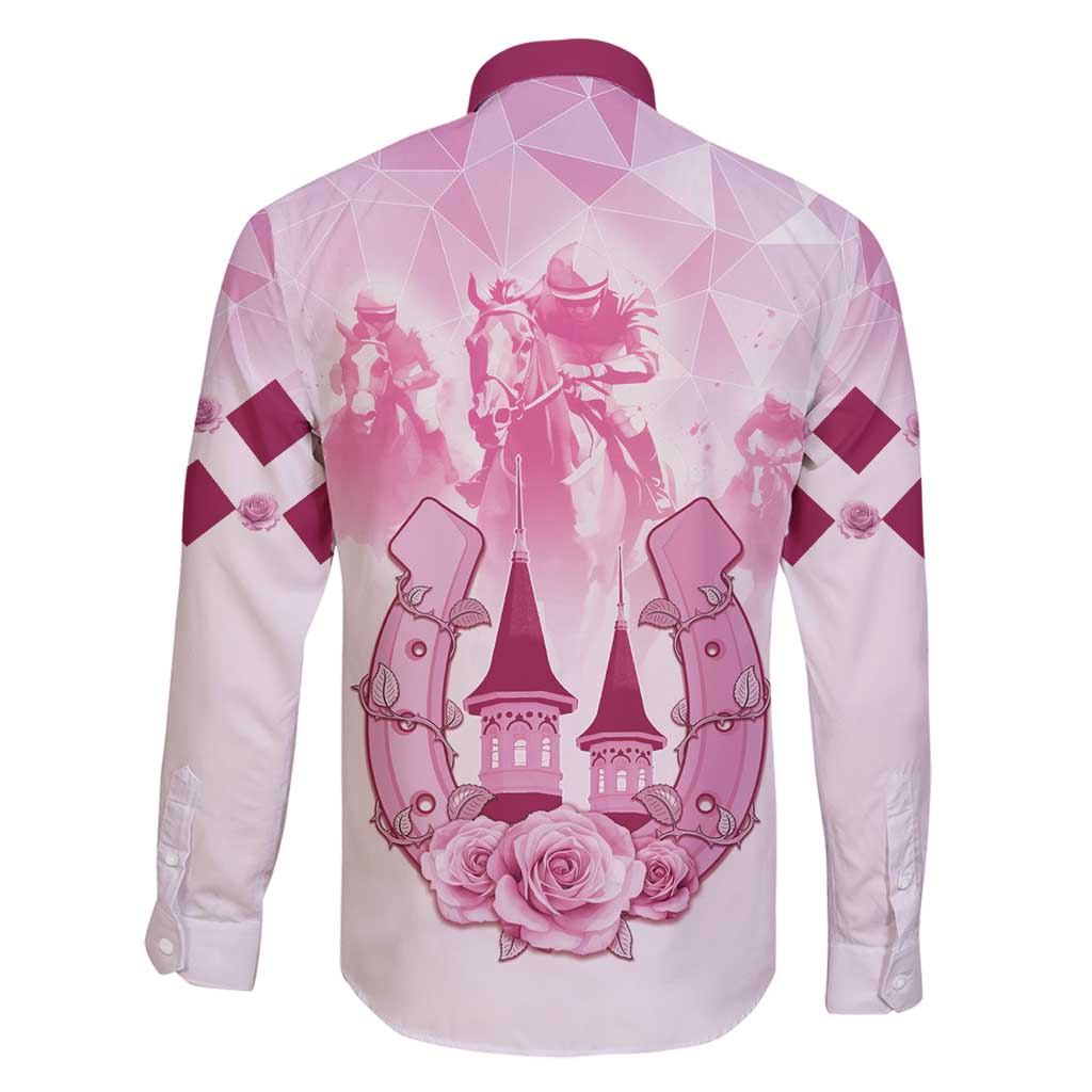 Kentucky Horse Racing Family Matching Mermaid Dress and Hawaiian Shirt 151st Anniversary Pink Version LT05