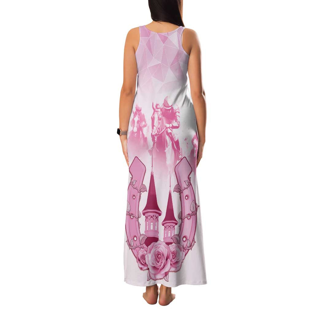 Kentucky Horse Racing Family Matching Tank Maxi Dress and Hawaiian Shirt 151st Anniversary Pink Version LT05