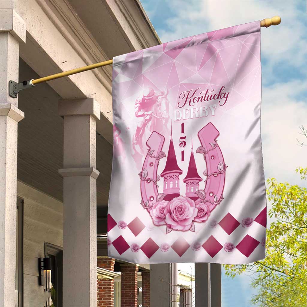 Kentucky Horse Racing Garden Flag 151st Anniversary Pink Version LT05