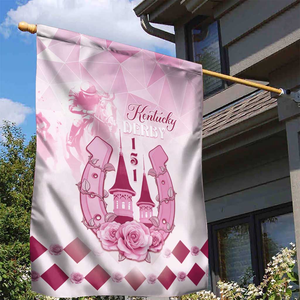 Kentucky Horse Racing Garden Flag 151st Anniversary Pink Version LT05