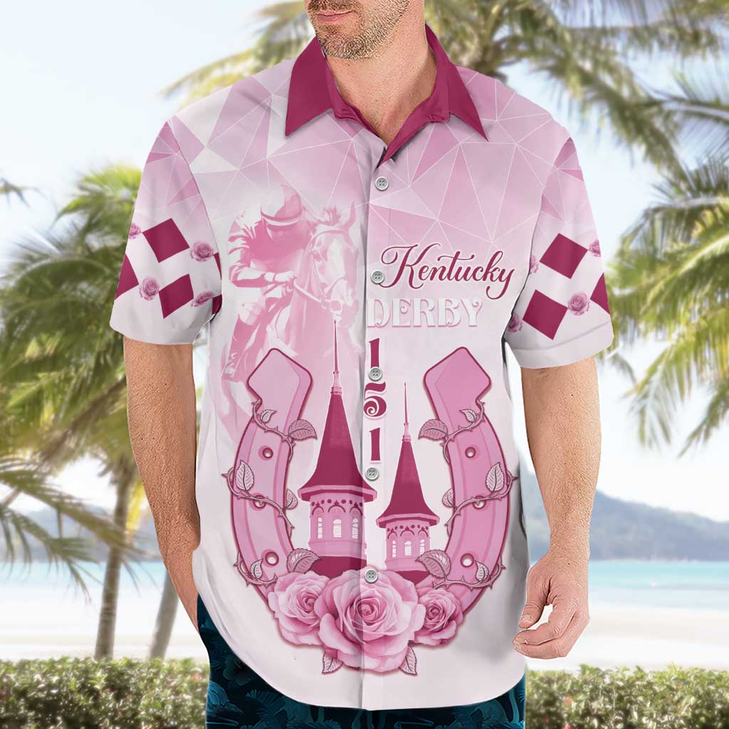 Kentucky Horse Racing Hawaiian Shirt 151st Anniversary Pink Version LT05