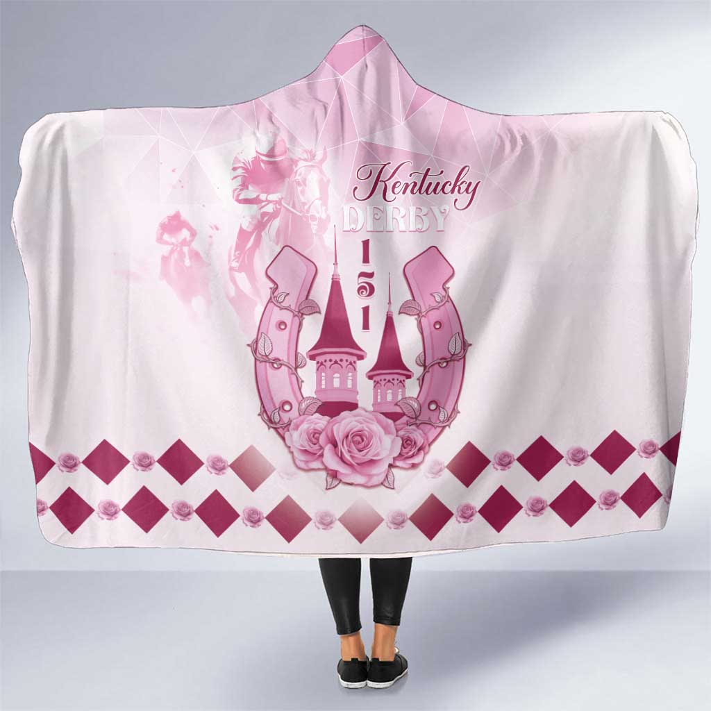 Kentucky Horse Racing Hooded Blanket 151st Anniversary Pink Version LT05