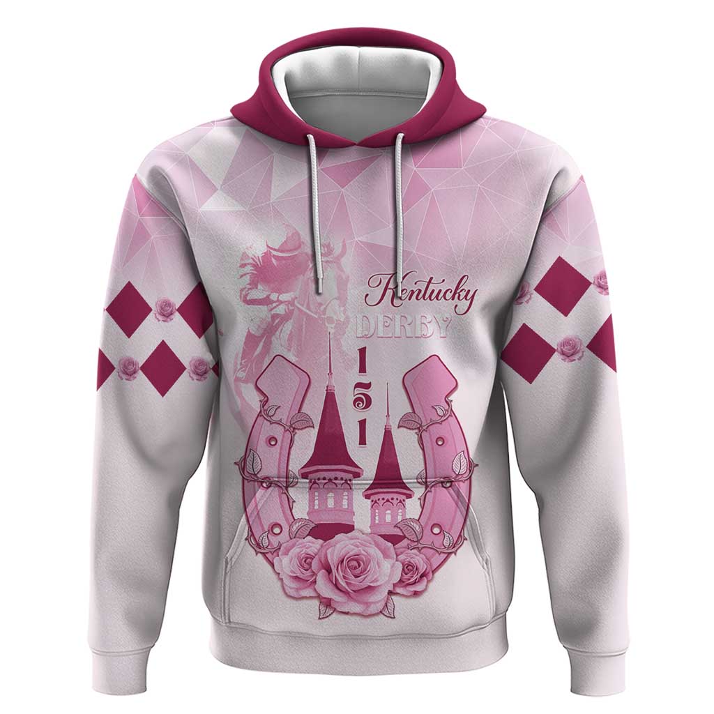 Kentucky Horse Racing Hoodie 151st Anniversary Pink Version LT05