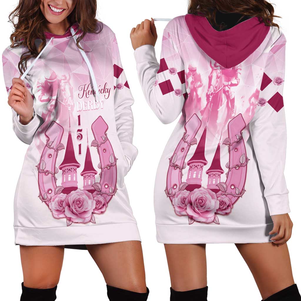 Kentucky Horse Racing Hoodie Dress 151st Anniversary Pink Version LT05