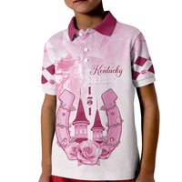 Kentucky Horse Racing Kid Polo Shirt 151st Anniversary Pink Version LT05