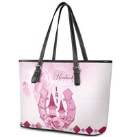 Kentucky Horse Racing Leather Tote Bag 151st Anniversary Pink Version LT05