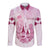 Kentucky Horse Racing Long Sleeve Button Shirt 151st Anniversary Pink Version LT05