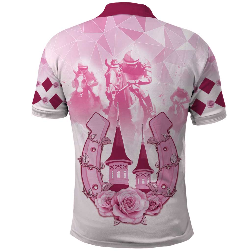 Kentucky Horse Racing Polo Shirt 151st Anniversary Pink Version LT05