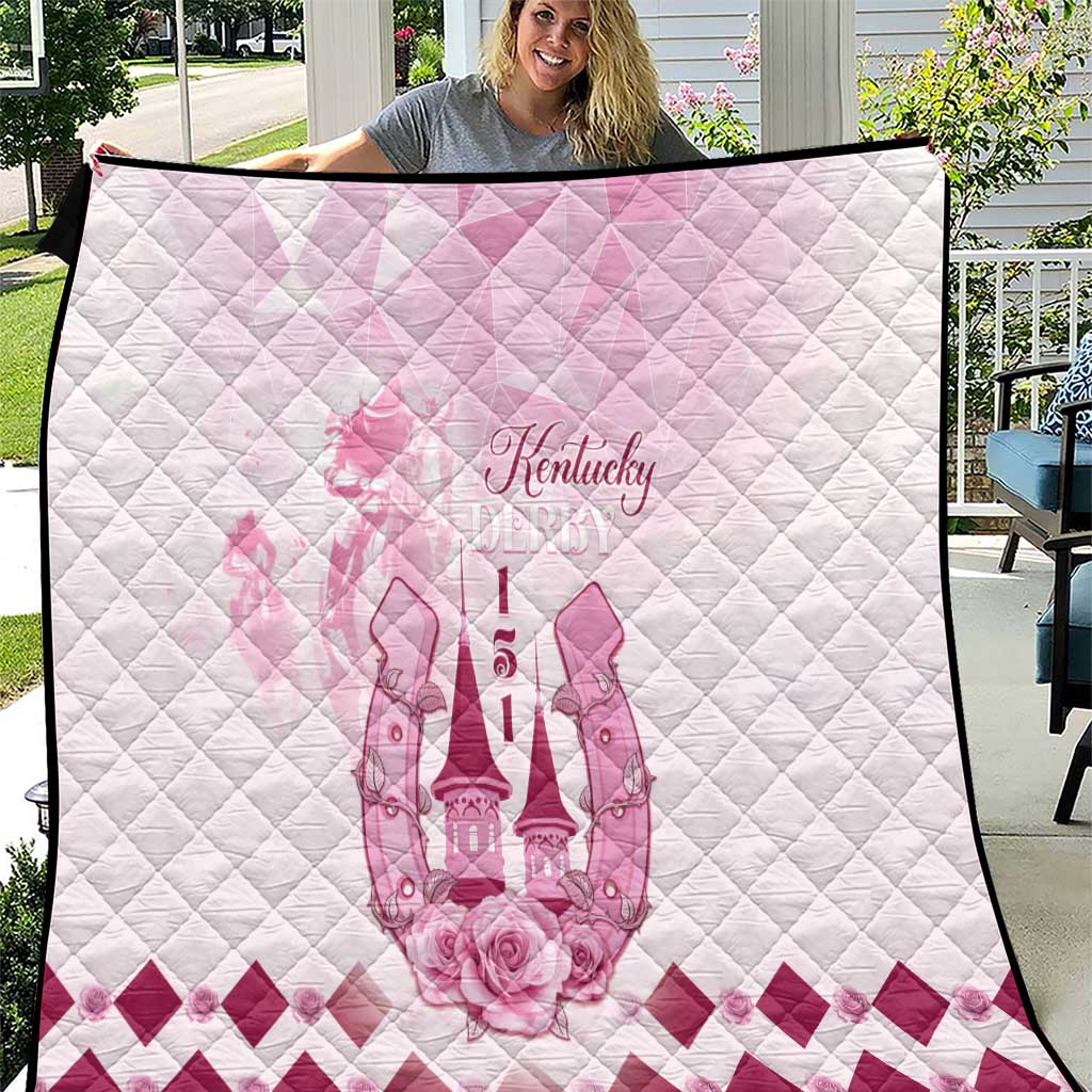 Kentucky Horse Racing Quilt 150th Anniversary Pink Version