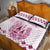 Kentucky Horse Racing Quilt Bed Set 150th Anniversary Pink Version