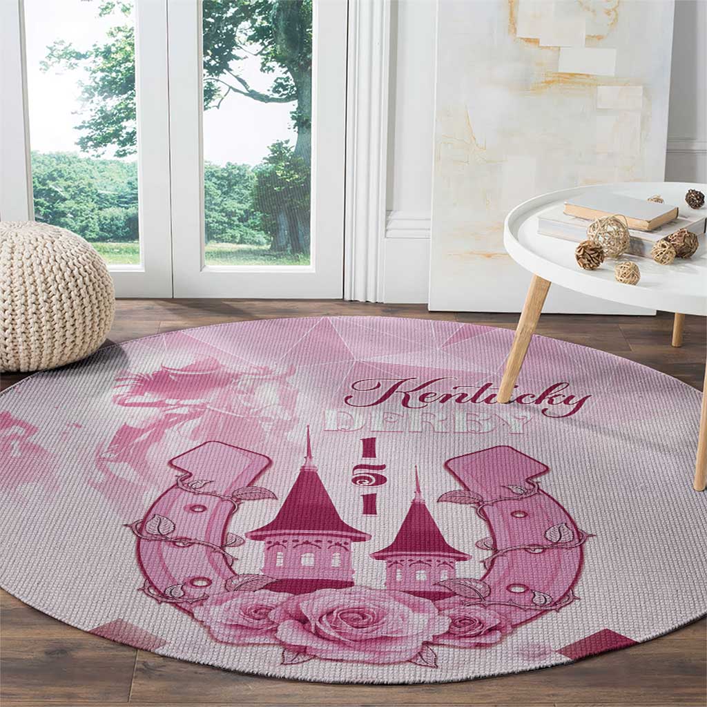 Kentucky Horse Racing Round Carpet 151st Anniversary Pink Version LT05