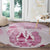 Kentucky Horse Racing Round Carpet 150th Anniversary Pink Version