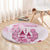 Kentucky Horse Racing Round Carpet 150th Anniversary Pink Version