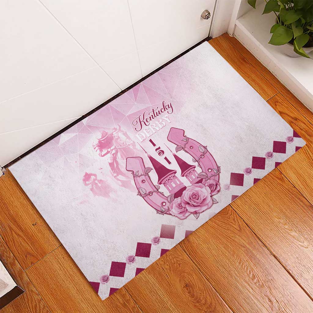Kentucky Horse Racing Rubber Doormat 151st Anniversary Pink Version LT05