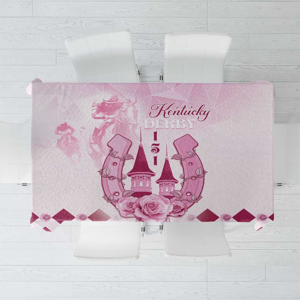 Kentucky Horse Racing Tablecloth 151st Anniversary Pink Version LT05