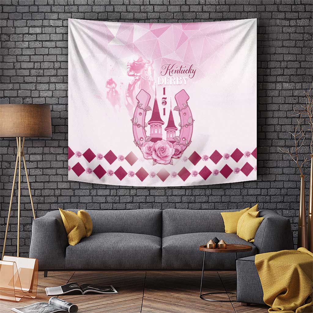 Kentucky Horse Racing Tapestry 151st Anniversary Pink Version LT05