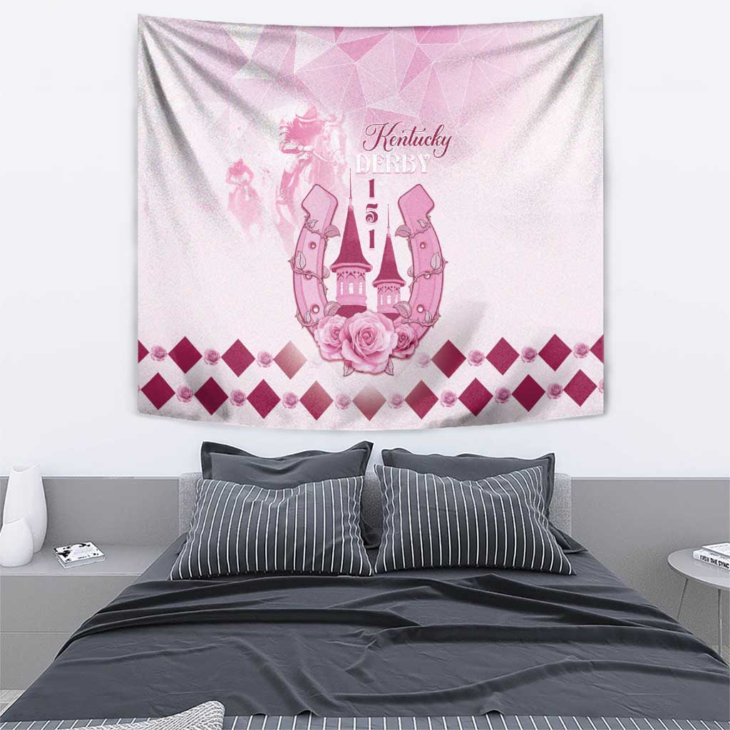 Kentucky Horse Racing Tapestry 151st Anniversary Pink Version LT05