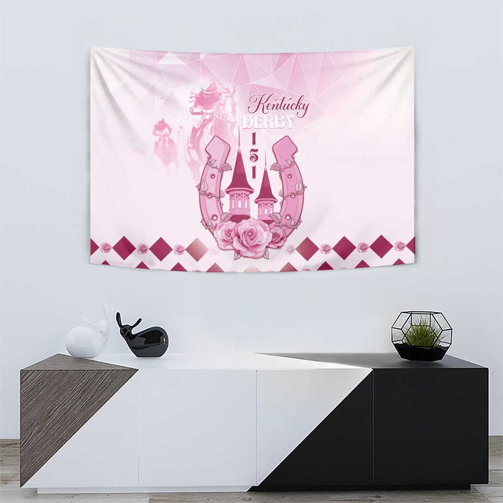 Kentucky Horse Racing Tapestry 151st Anniversary Pink Version LT05