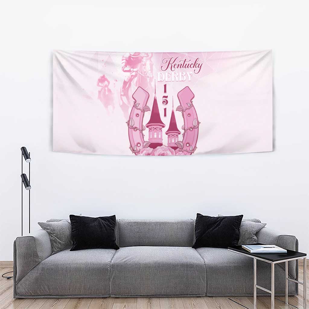 Kentucky Horse Racing Tapestry 151st Anniversary Pink Version LT05