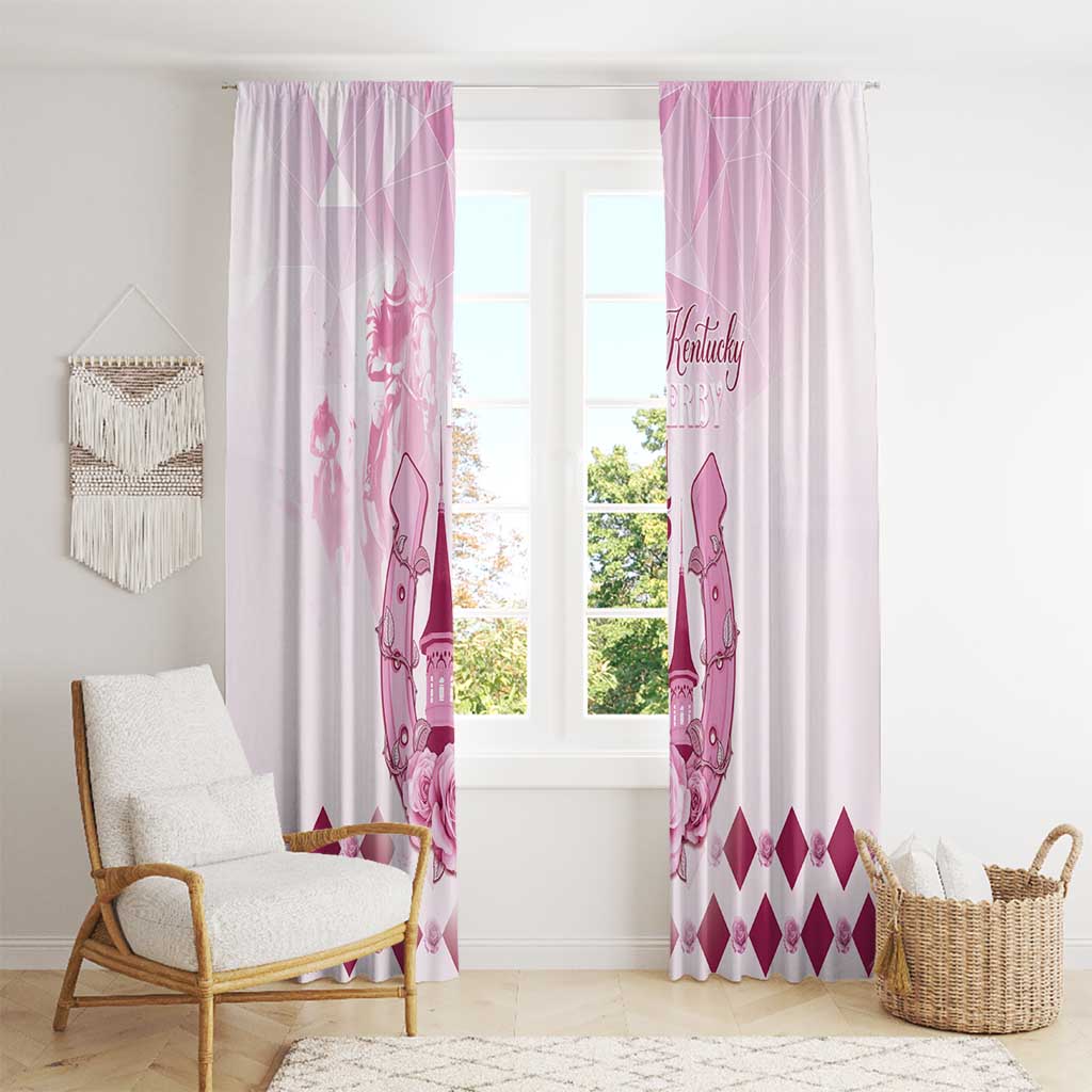 Kentucky Horse Racing Window Curtain 151st Anniversary Pink Version LT05