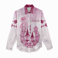 Kentucky Horse Racing Women Casual Shirt 151st Anniversary Pink Version LT05