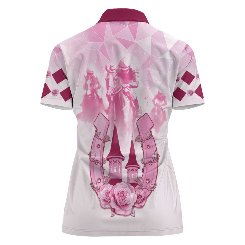 Kentucky Horse Racing Women Polo Shirt 151st Anniversary Pink Version LT05
