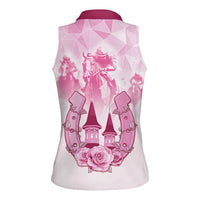 Kentucky Horse Racing Women Sleeveless Polo Shirt 151st Anniversary Pink Version LT05